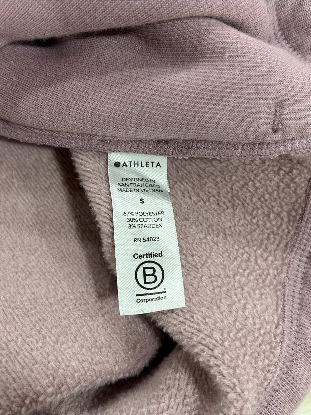 Athleta Dusty Mauve Cozy Karma Asymmetrical Zip Pullover - Picture 6 of 6